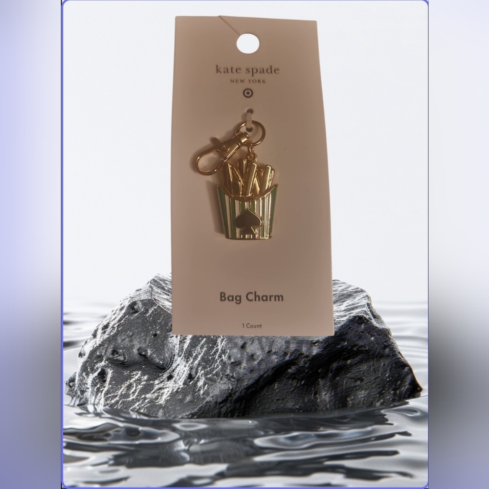 LIMITED EDITION Kate Spade New York &Target Gold French Fries Bag Charm Keychain